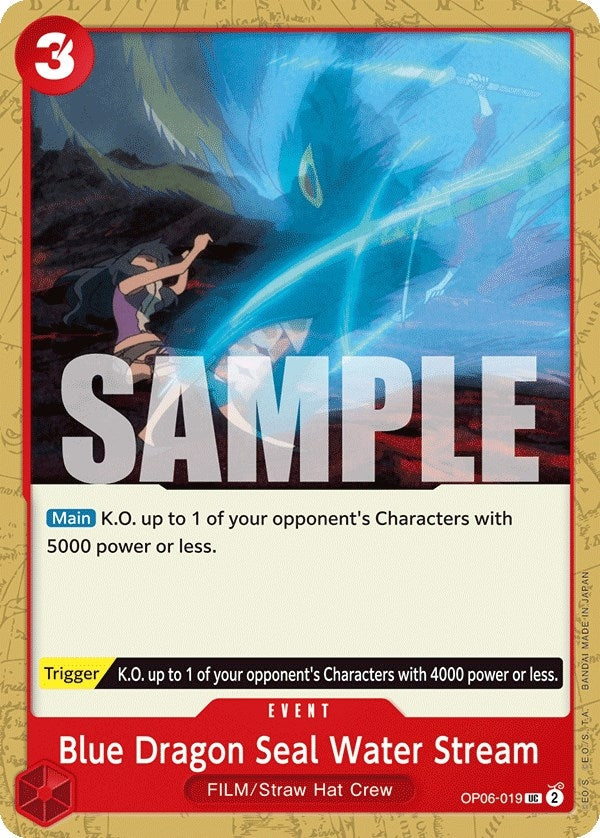 (OP06-019) Blue Dragon Seal Water Stream - Uncommon