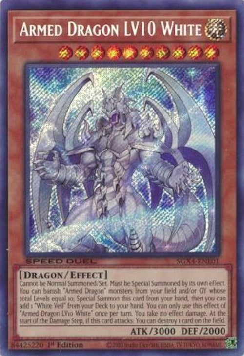 Armed Dragon LV10 White  (SGX4-ENE01)  Secret Rare