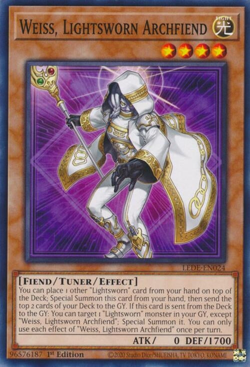 Weiss, Lightsworn Archfiend (LEDE-EN024)  Common
