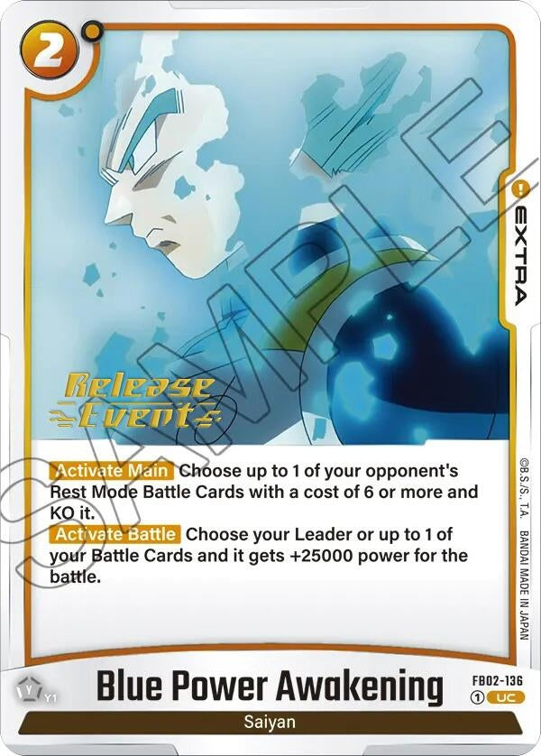 (FB02-136) Blue Power Awakening (Pre-Release) - Uncommon