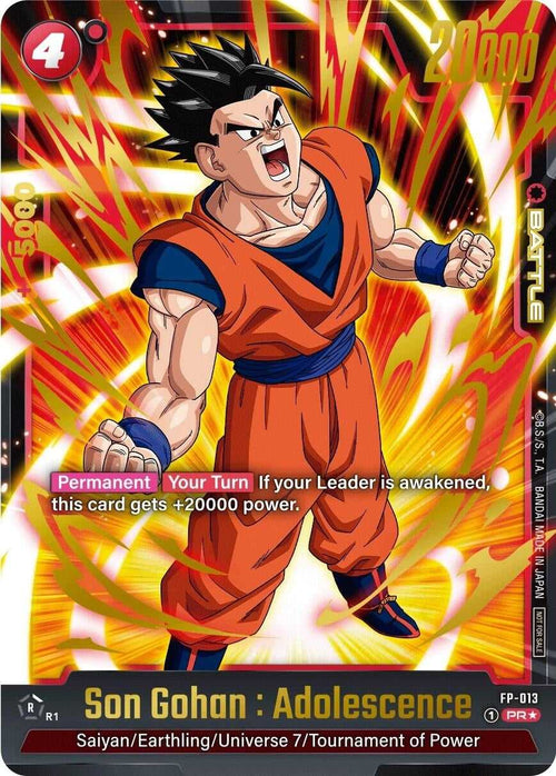 (FP-013) Son Gohan : Adolescence (Gold) - Promo