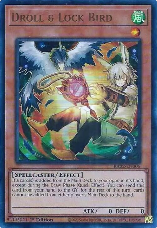 Droll & Lock Bird (Alternate Art)  (RA02-EN006)  Ultra Rare