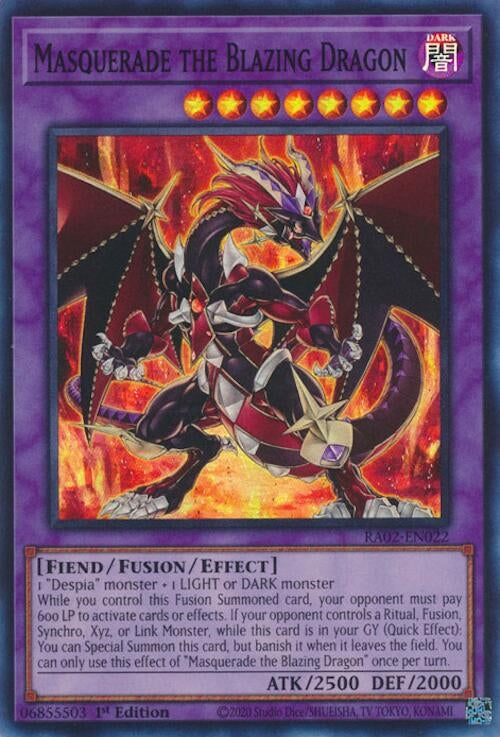 Masquerade the Blazing Dragon (RA02-EN022)  Super Rare