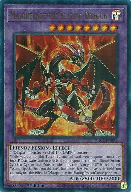 Masquerade the Blazing Dragon  (RA02-EN022)  Ultra Rare