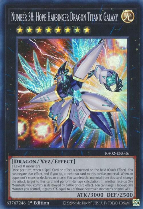 Number 38: Hope Harbinger Dragon Titanic Galaxy (RA02-EN036)  Super Rare