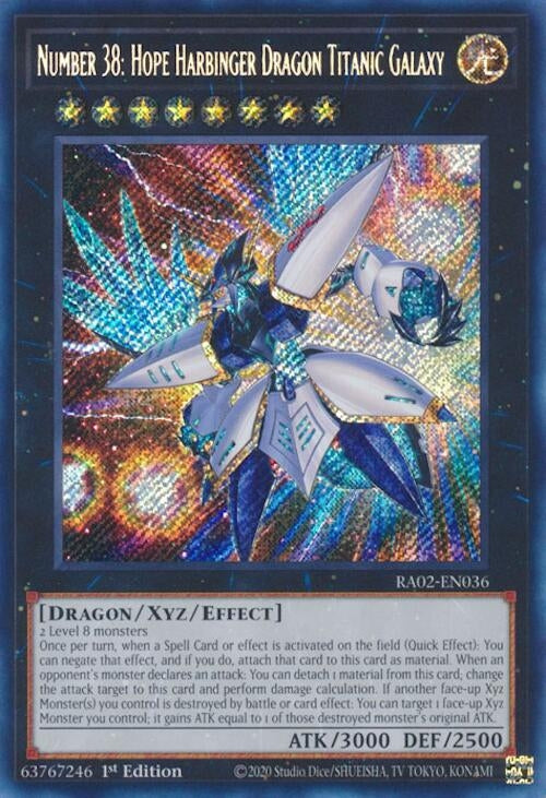 Number 38: Hope Harbinger Dragon Titanic Galaxy  (RA02-EN036)  Secret Rare