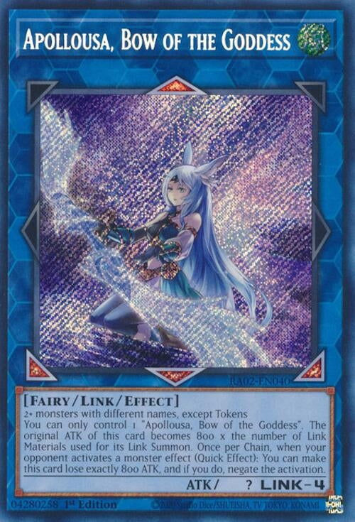Apollousa, Bow of the Goddess (Alternate Art)  (RA02-EN040)  Secret Rare