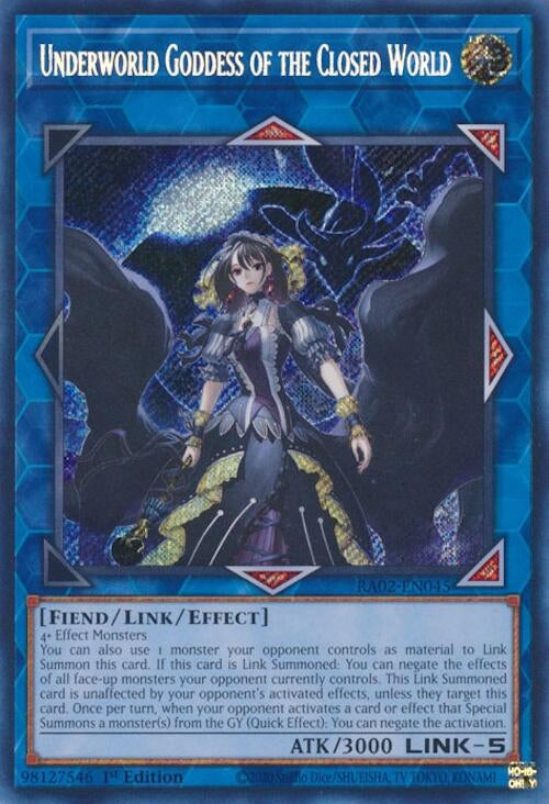 Underworld Goddess of the Closed World  (RA02-EN045)  Secret Rare
