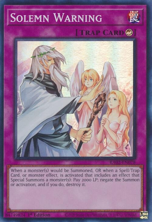 Solemn Warning (RA02-EN078)  Super Rare