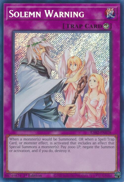 Solemn Warning  (RA02-EN078)  Secret Rare