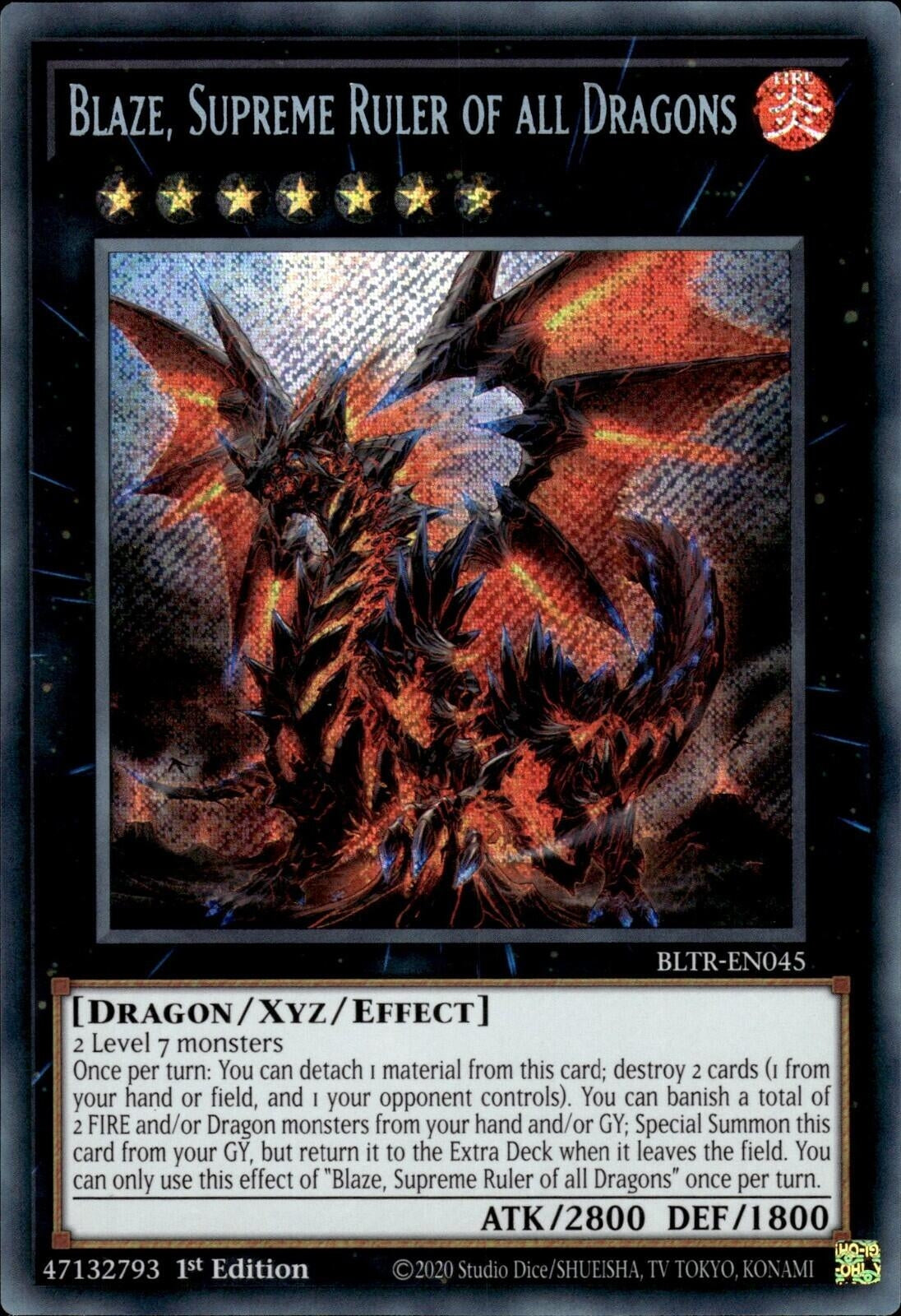 Blaze, Supreme Ruler of all Dragons (BLTR-EN045)  Secret Rare