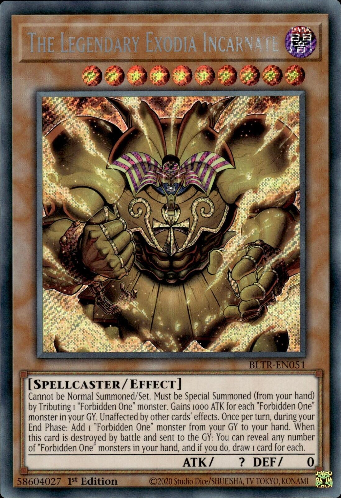 The Legendary Exodia Incarnate (BLTR-EN051)  Secret Rare