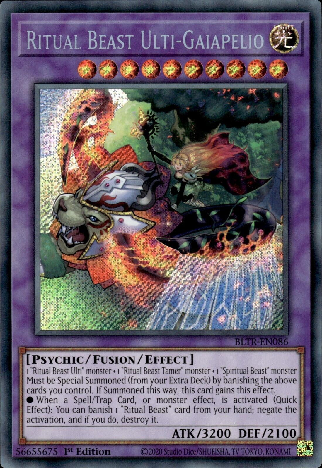 Ritual Beast Ulti-Gaiapelio (BLTR-EN086)  Secret Rare