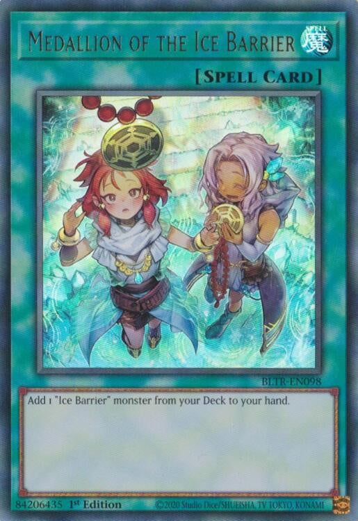 Medallion of the Ice Barrier (Alternate Art) (BLTR-EN098)  Ultra Rare