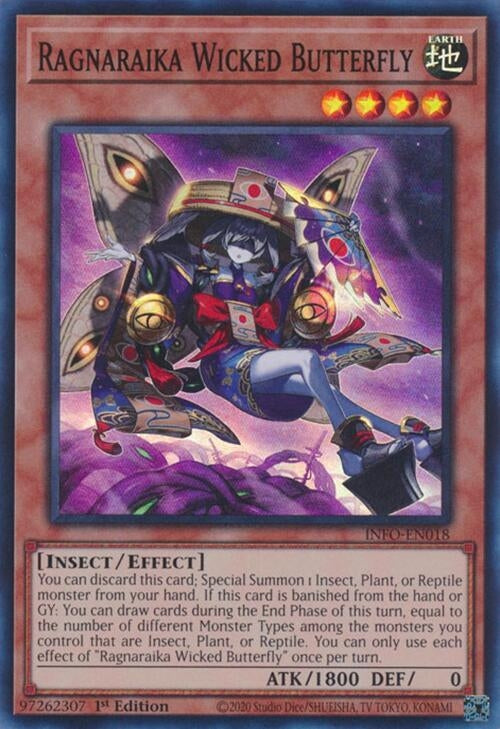 Ragnaraika Wicked Butterfly (INFO-EN018)  Super Rare