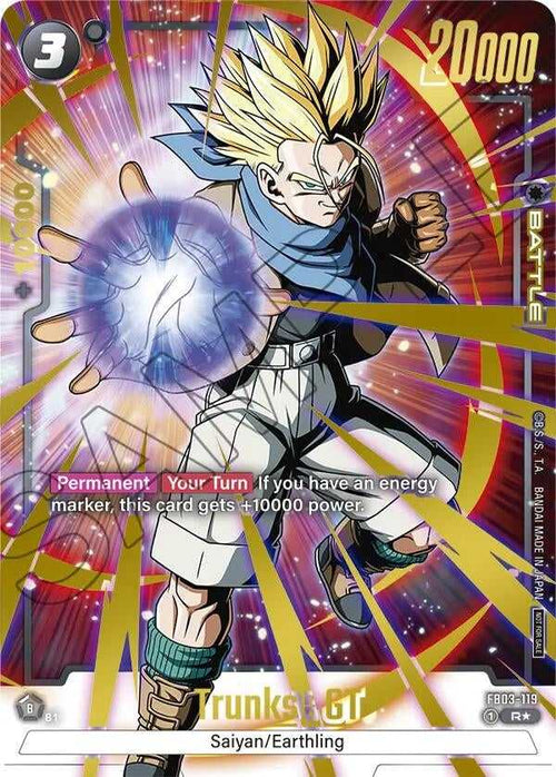 (FB03-119) Trunks : GT (Championship Pack 02) (Gold) - Rare
