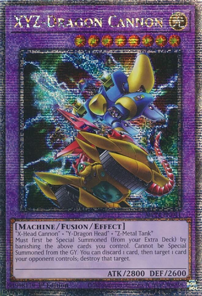 XYZ-Dragon Cannon (Alternate Art)  (MP24-EN011)  Quarter Century Secret Rare