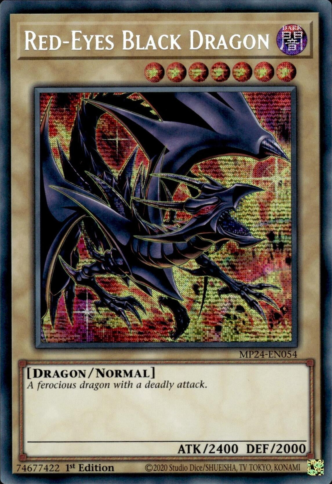 Red-Eyes Black Dragon (Alternate Art) (MP24-EN054)  Prismatic Secret Rare