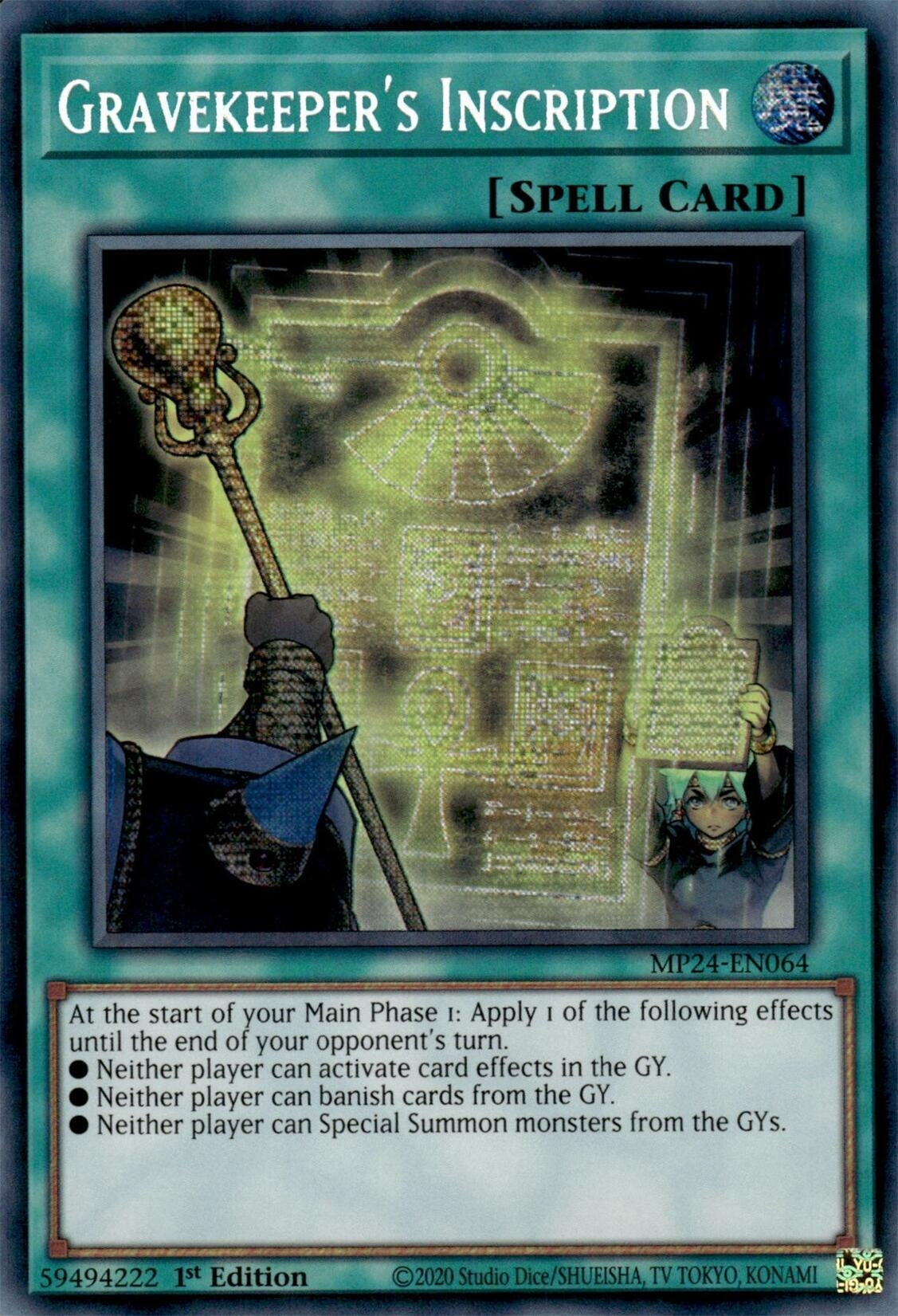 Gravekeeper's Inscription (MP24-EN064)  Prismatic Secret Rare