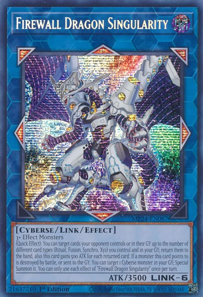 Firewall Dragon Singularity (MP24-EN087)  Prismatic Secret Rare