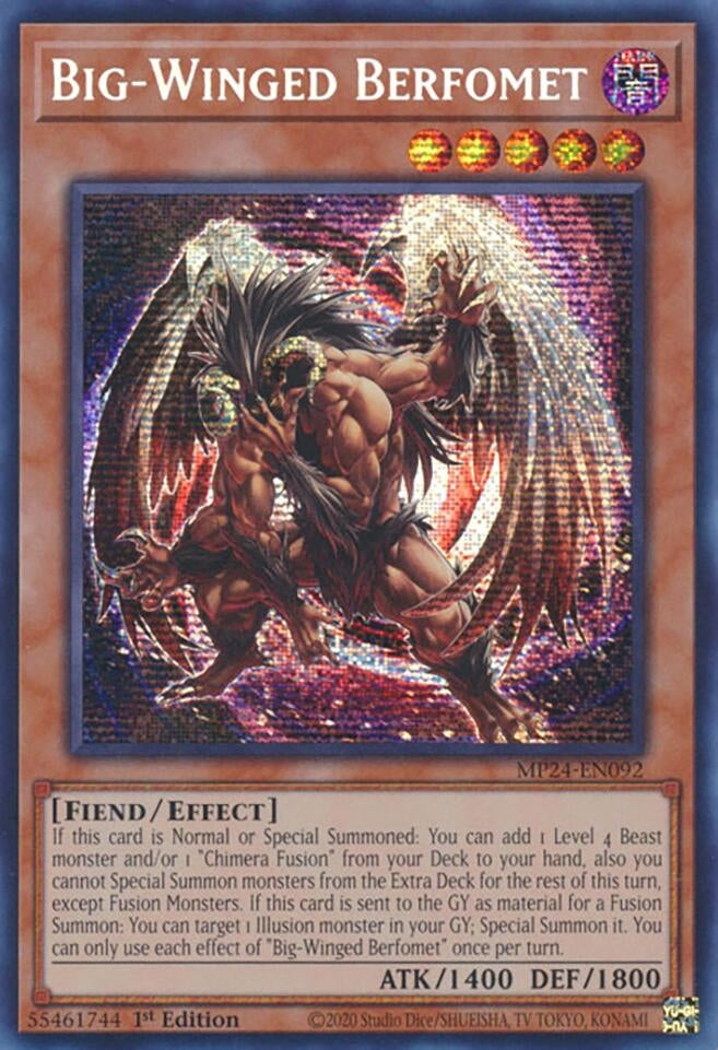 Big-Winged Berfomet (MP24-EN092)  Prismatic Secret Rare