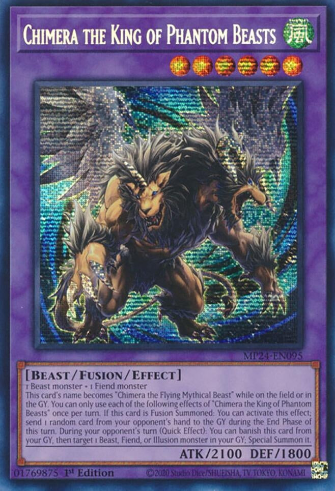 Chimera the King of Phantom Beasts (MP24-EN095)  Prismatic Secret Rare