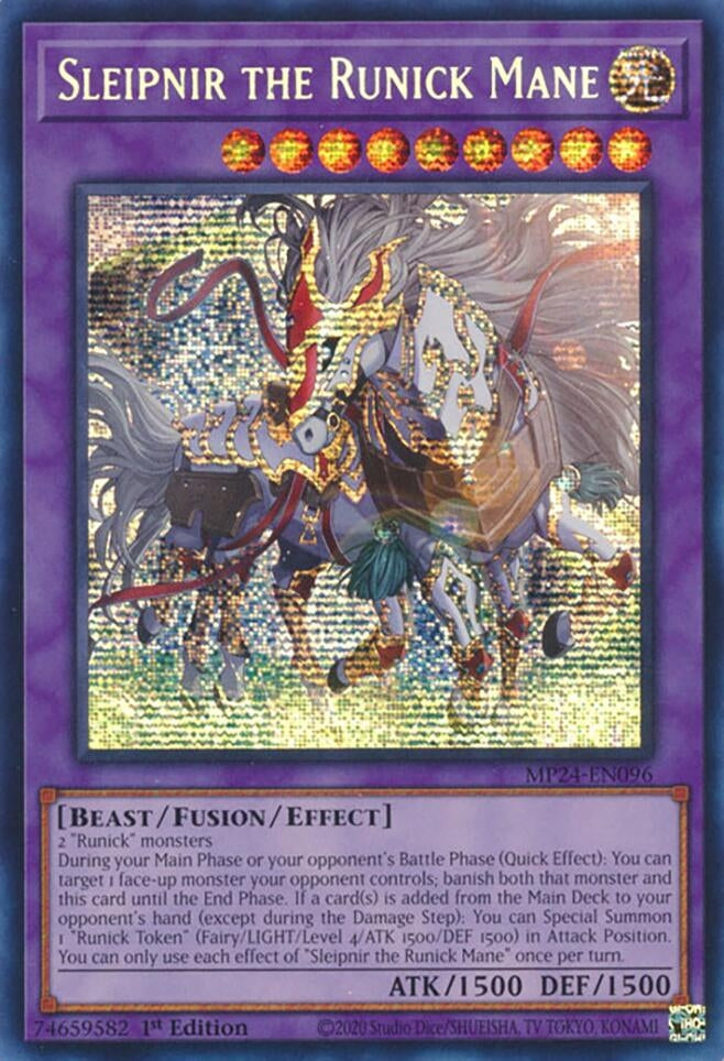 Sleipnir the Runick Mane (MP24-EN096)  Prismatic Secret Rare