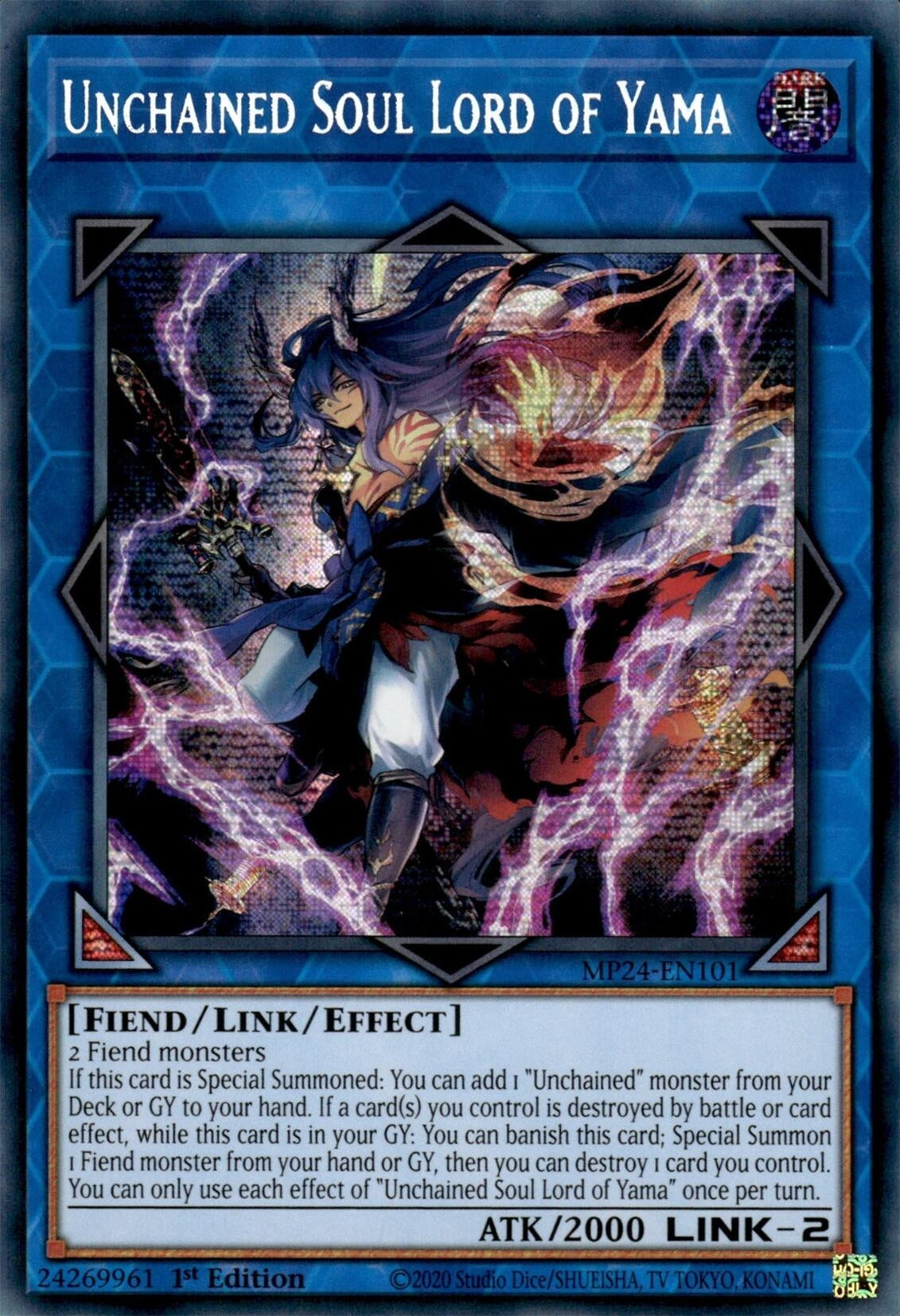 Unchained Soul Lord of Yama (MP24-EN101)  Prismatic Secret Rare