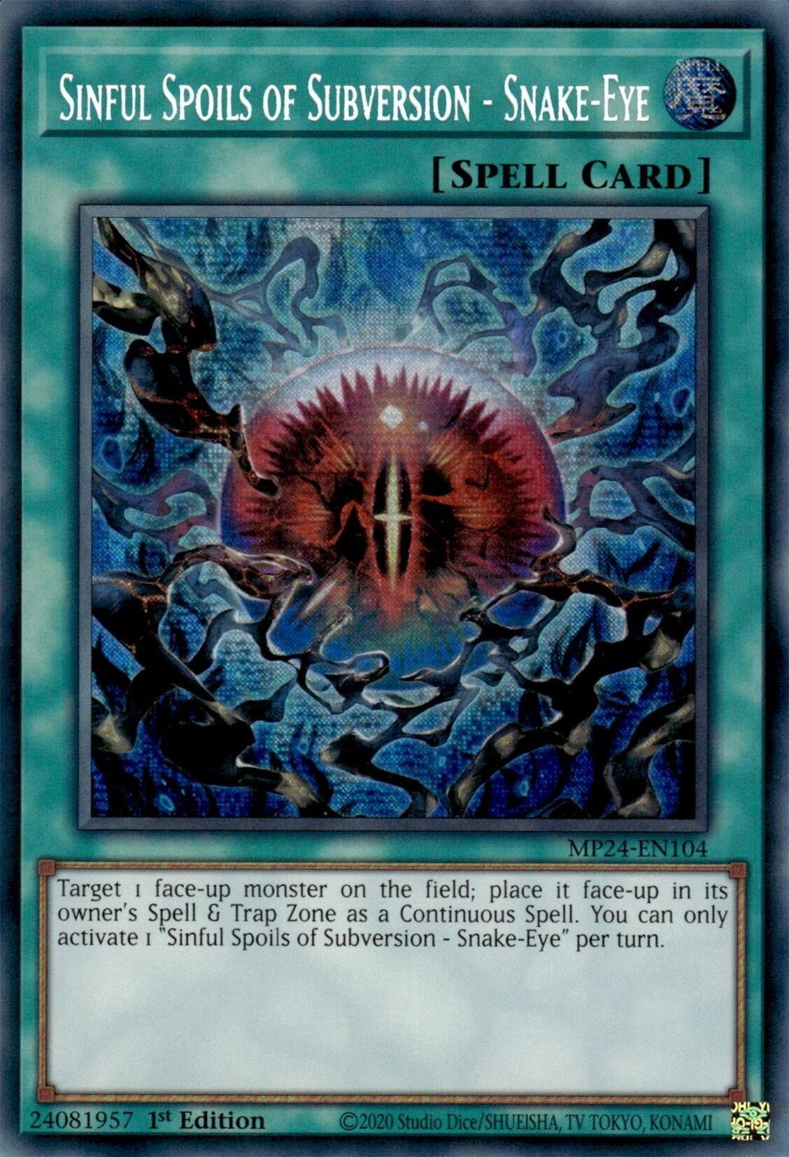 Sinful Spoils of Subversion - Snake-Eye (MP24-EN104)  Prismatic Secret Rare