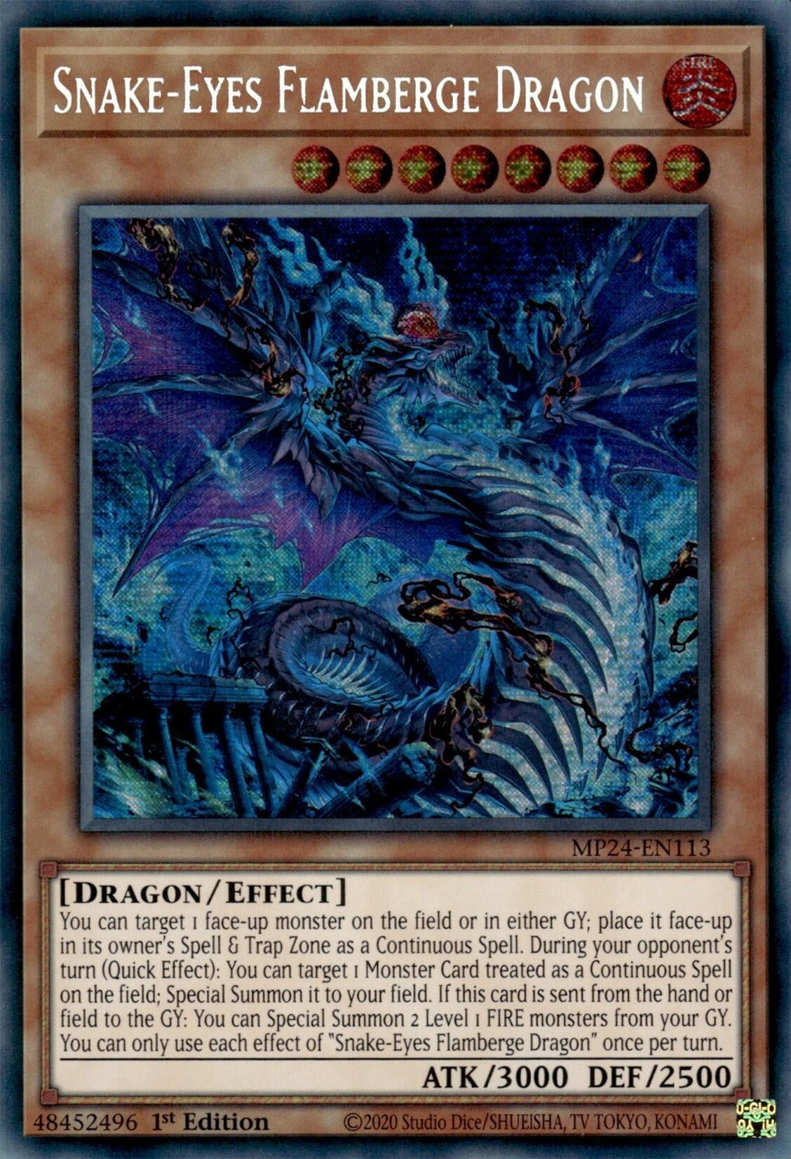 Snake-Eyes Flamberge Dragon (MP24-EN113)  Prismatic Secret Rare