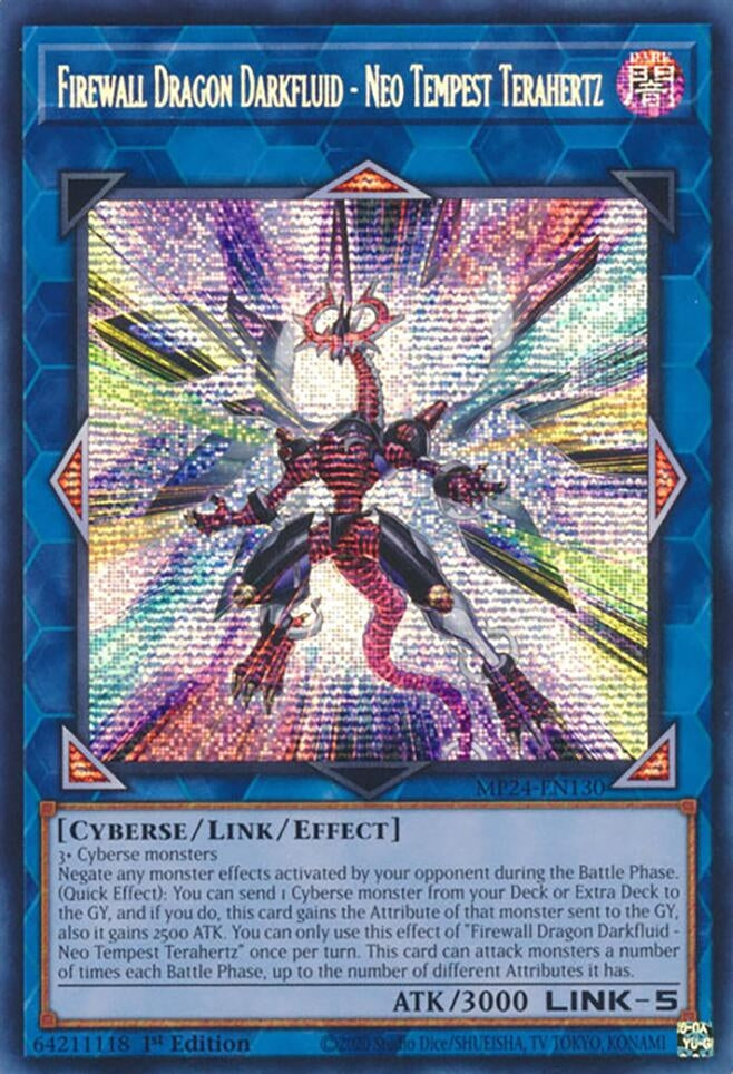 Firewall Dragon Darkfluid - Neo Tempest Terahertz (MP24-EN130)  Prismatic Secret Rare