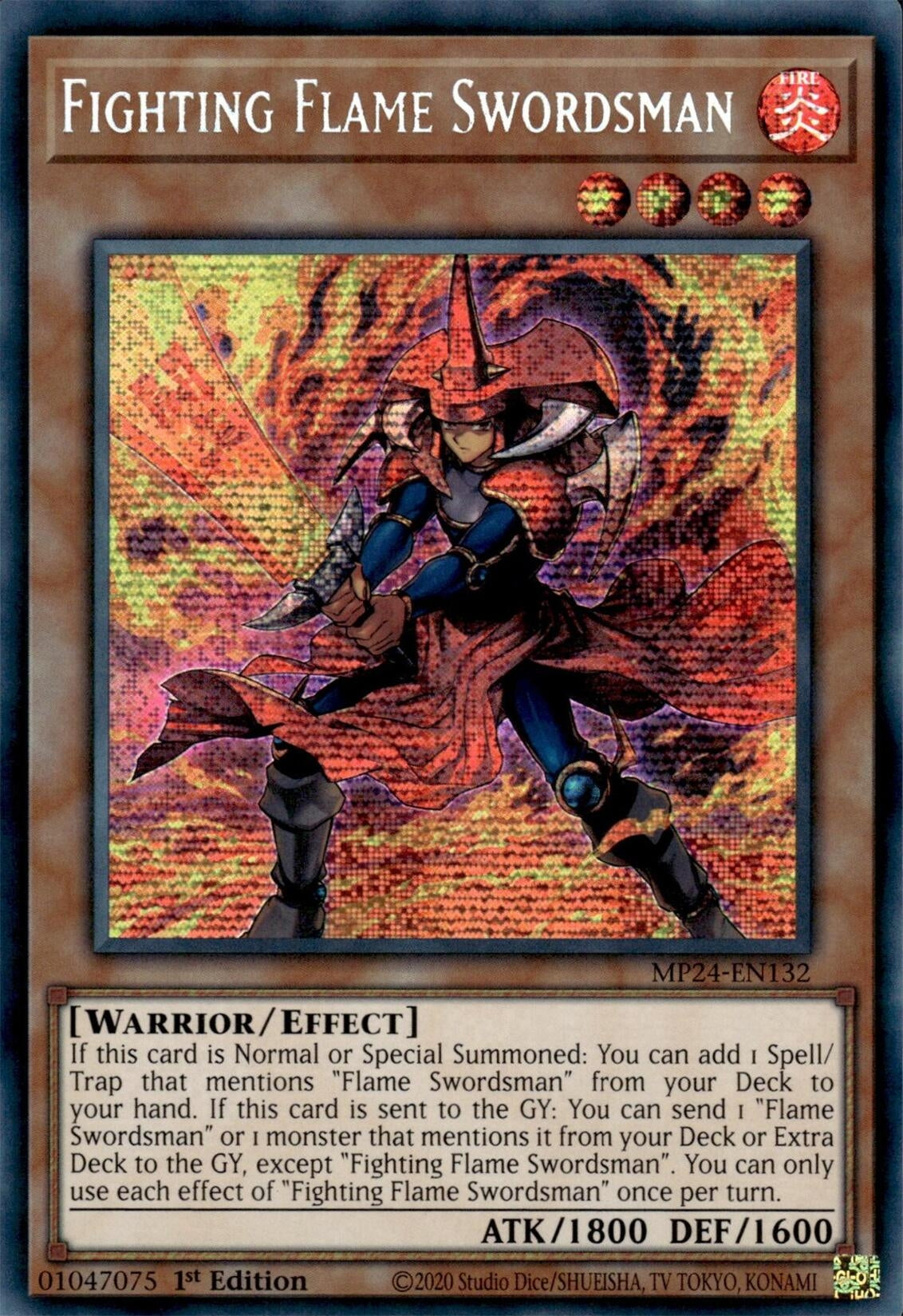 Fighting Flame Swordsman (MP24-EN132)  Prismatic Secret Rare