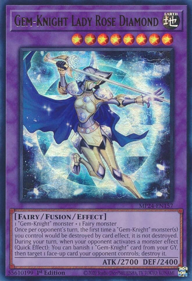 Gem-Knight Lady Rose Diamond (MP24-EN157)  Ultra Rare
