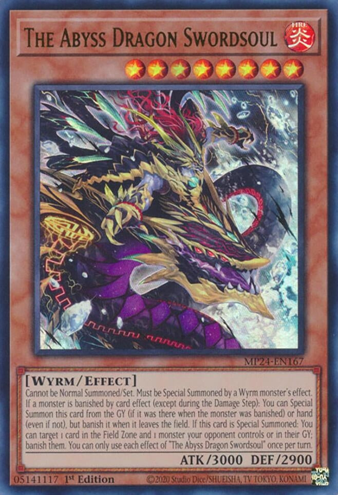 The Abyss Dragon Swordsoul (MP24-EN167)  Ultra Rare