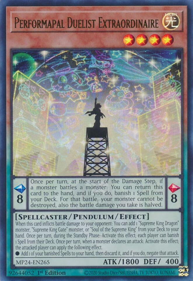 Performapal Duelist Extraordinaire (MP24-EN265)  Ultra Rare