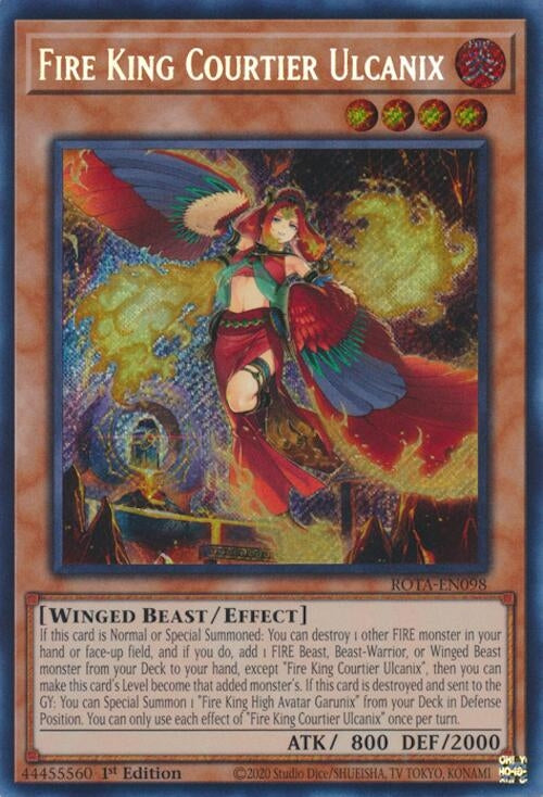 Fire King Courtier Ulcanix (ROTA-EN098)  Secret Rare