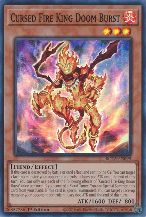 Cursed Fire King Doom Burst (ROTA-EN099)  Super Rare