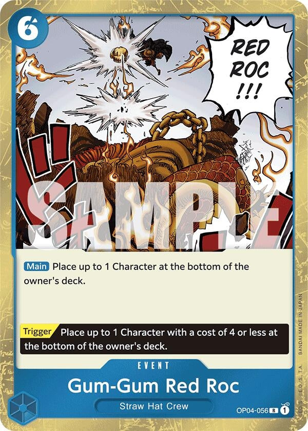 (OP04-056) Gum-Gum Red Roc (Jolly Roger Foil) - Rare