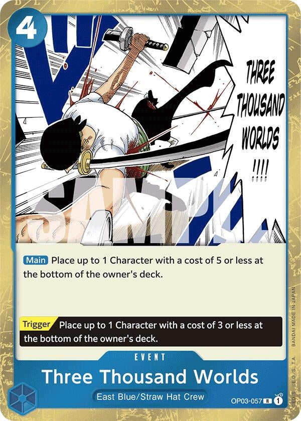 (OP03-057) Three Thousand Worlds (Jolly Roger Foil) - Rare
