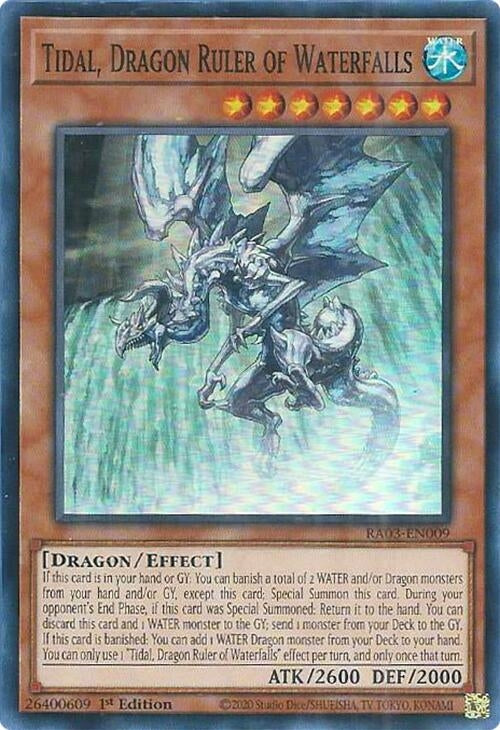 Tidal, Dragon Ruler of Waterfalls (RA03-EN009)  Super Rare