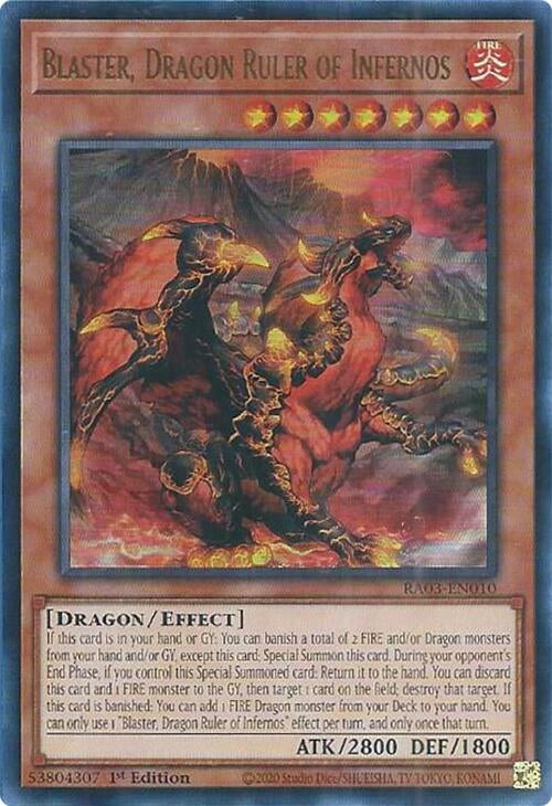 Blaster, Dragon Ruler of Infernos  (RA03-EN010)  Ultra Rare