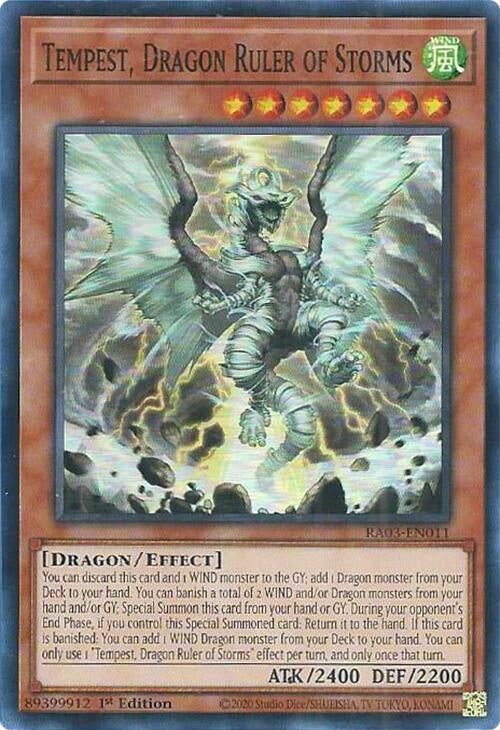 Tempest, Dragon Ruler of Storms (RA03-EN011)  Super Rare