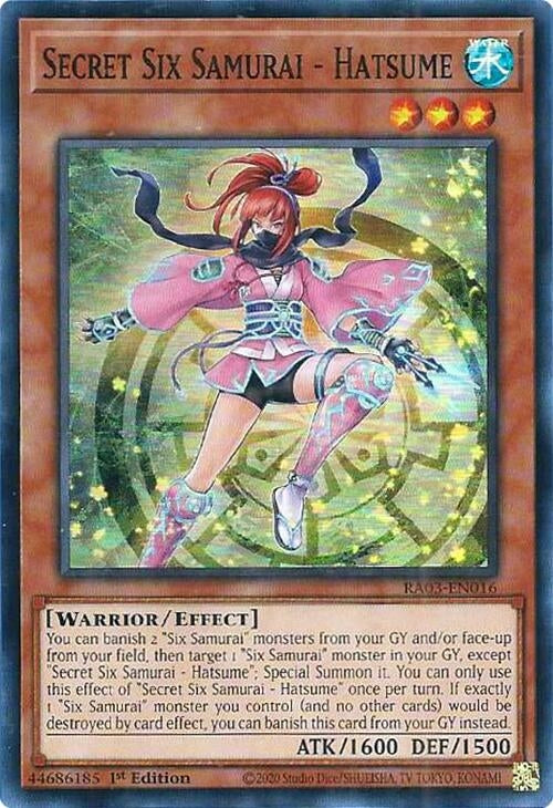 Secret Six Samurai - Hatsume (RA03-EN016)  Super Rare