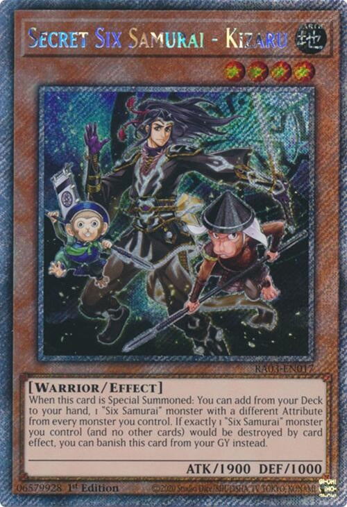 Secret Six Samurai - Kizaru  (RA03-EN017)  Platinum Secret Rare