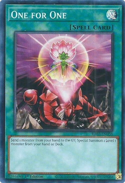 One for One (RA03-EN056)  Super Rare