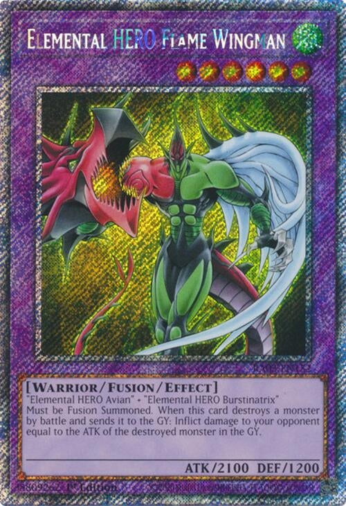 Elemental HERO Flame Wingman  (RA03-EN152)  Platinum Secret Rare