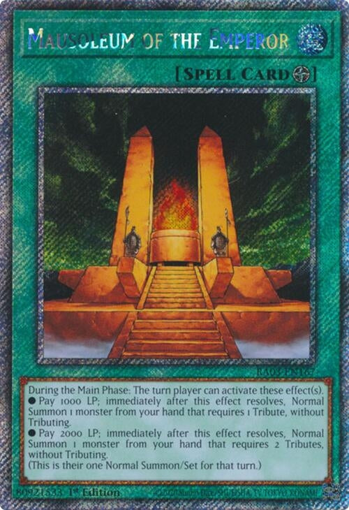 Mausoleum of the Emperor  (RA03-EN167)  Platinum Secret Rare