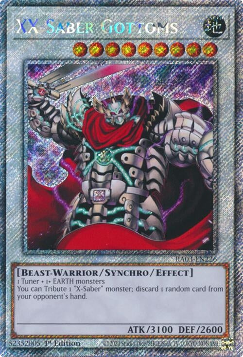 XX-Saber Gottoms  (RA03-EN226)  Platinum Secret Rare
