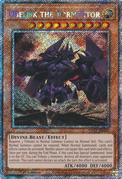 Obelisk the Tormentor  (RA03-EN230)  Platinum Secret Rare