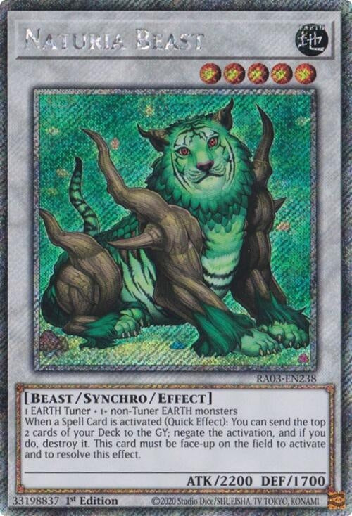 Naturia Beast  (RA03-EN238)  Platinum Secret Rare